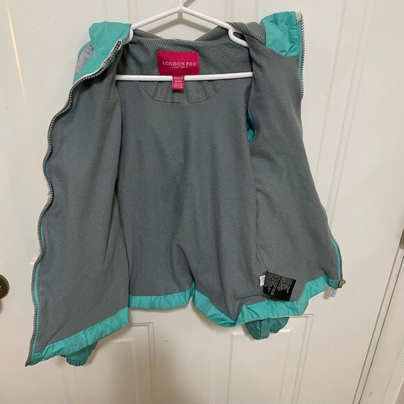 London Fog Zip-Front Rain Kids Jacket Girls 10/12 M - Picture 4 of 11